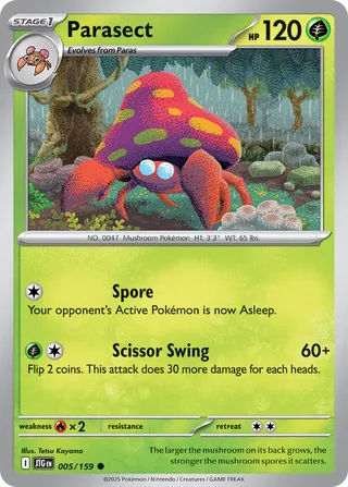 005/159 JTG-ENG Journey Together Parasect Common