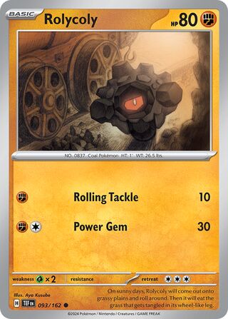 093/162 Rolycoly Pokemon Temporal Forces Common