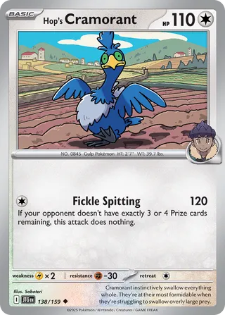 138/159 JTG-ENG Journey Together Hop's Cramorant Uncommon