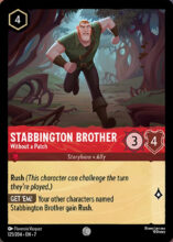 125/204 Disney Lorcana Archazia’s Island Stabbington Brother - Without a Patch Common