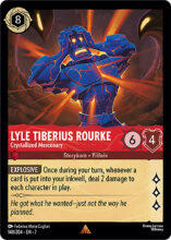 140/204 Disney Lorcana Archazia’s Island Lyle Tiberius Rourke - Crystallized Mercenary Rare