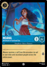 156/204 Disney Lorcana Archazia’s Island Moana - Adventurer of Land and Sea Common