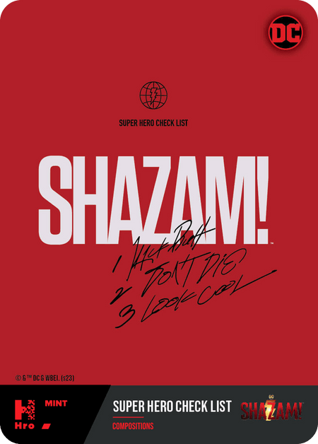 A1- A188535 CHAPTER 3 - 'SHAZAM! FURY OF THE GODS' LIMITED EDITION SUPER hero check list Common