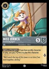 195/204 Disney Lorcana Archazia’s Island Miss Bianca - Unwavering Agent Common