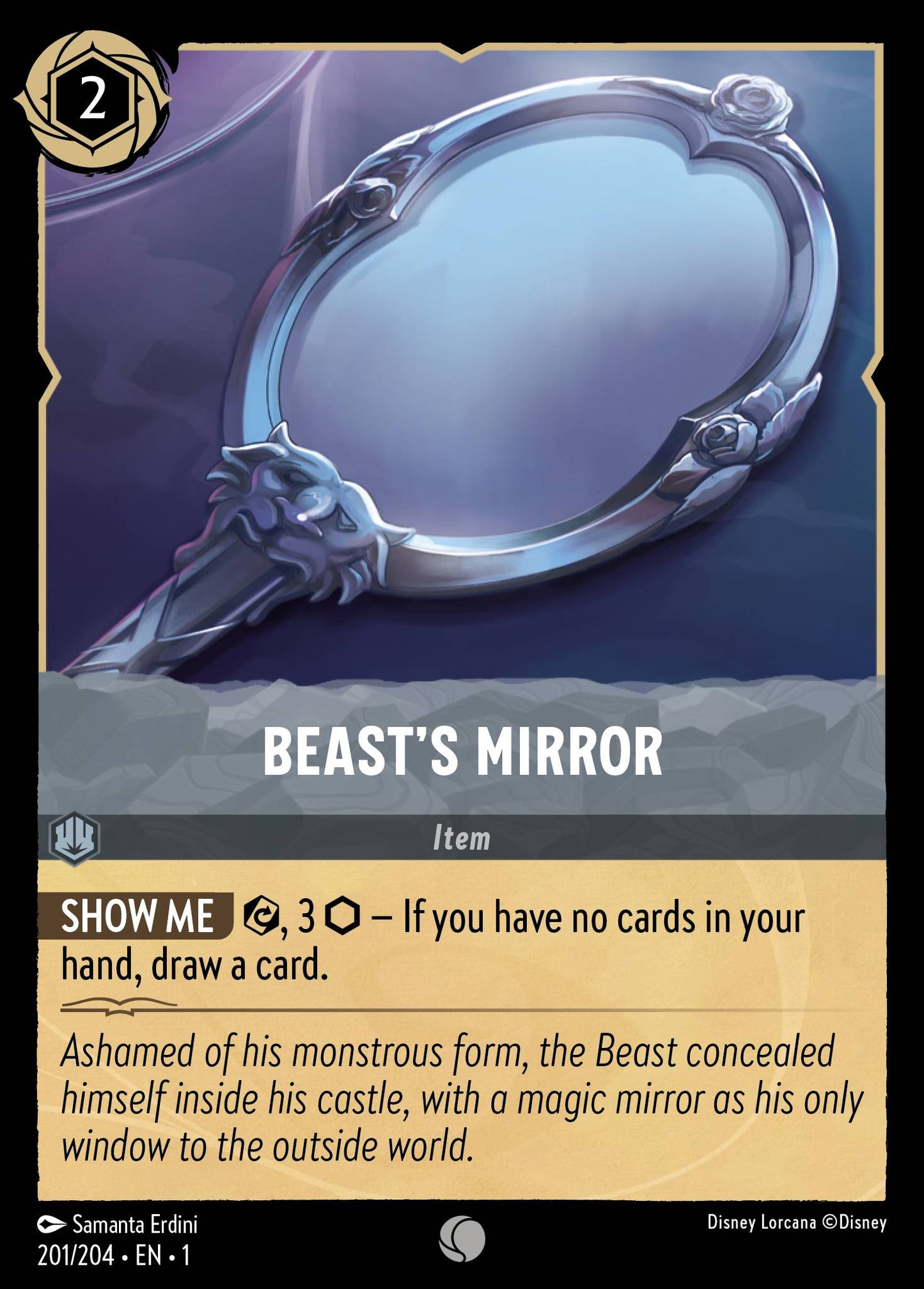 201/204 Beast's Mirror Disney Lorcana First Chapter Uncommon FOIL