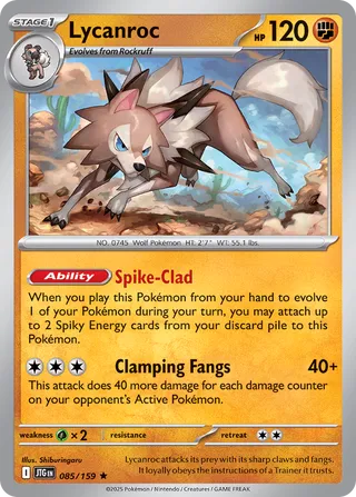085/159 JTG-ENG Journey Together Lycanroc Rare