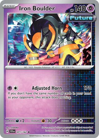 071/142 SCR Stellar Crown Iron Boulder Rare REVERSE HOLO
