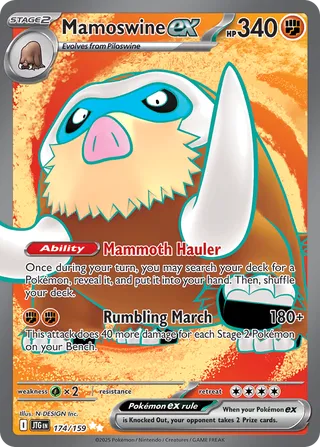 174/159 JTG-ENG Journey Together Mamoswine ex Ultra Rare