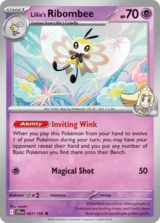 067/159 JTG-ENG Journey Together Lillie's Ribombee Rare