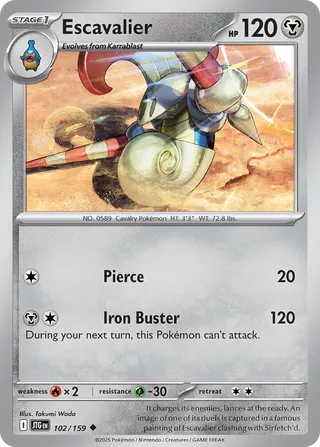 102/159 JTG-ENG Journey Together Escavalier Uncommon