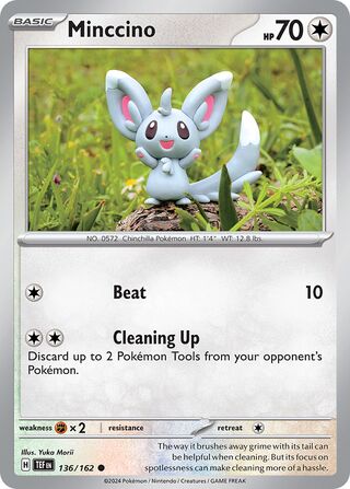 136/162 Minccino Pokemon Temporal Forces Common