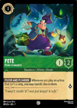 89/204 Disney Lorcana Archazia’s Island Pete - Pirate Scoundrel Common