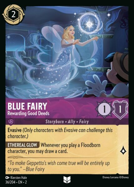 036/204 Blue Fairy - Rewarding Good Deeds Disney Lorcana Rise of the Floodborn Uncommon