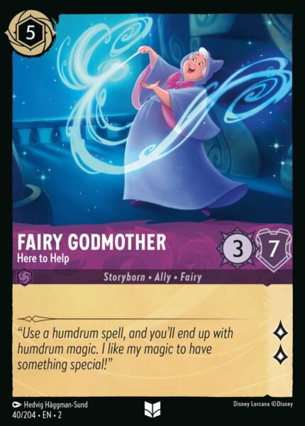 040/204 Fairy Godmother - Here to Help Disney Lorcana Rise of the Floodborn Uncommon