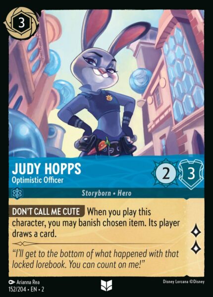 152/204 Judy Hopps - Optimistic Officer Disney Lorcana Rise of the Floodborn Uncommon FOIL
