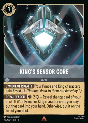200/204 Disney Lorcana Azurite Sea King's Sensor Core Rare