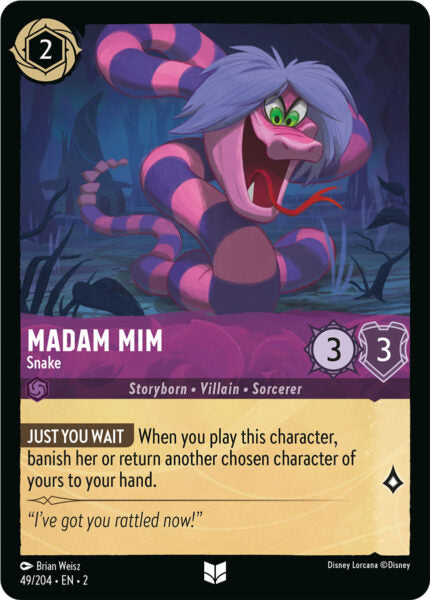 049/204 Madam Mim - Snake Disney Lorcana Rise of the Floodborn Uncommon