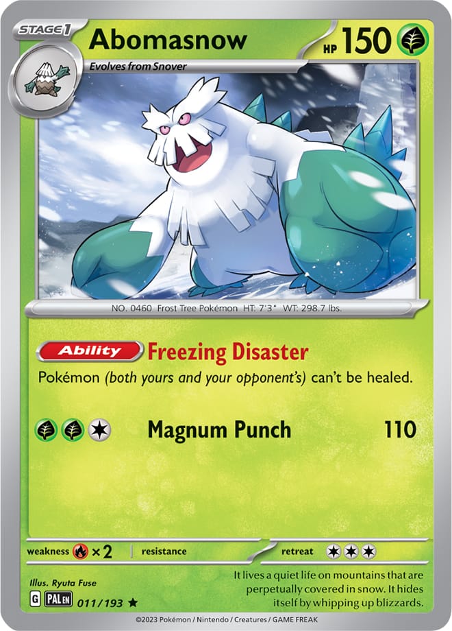 Abomasnow 11/193 Rare Reverse Holo