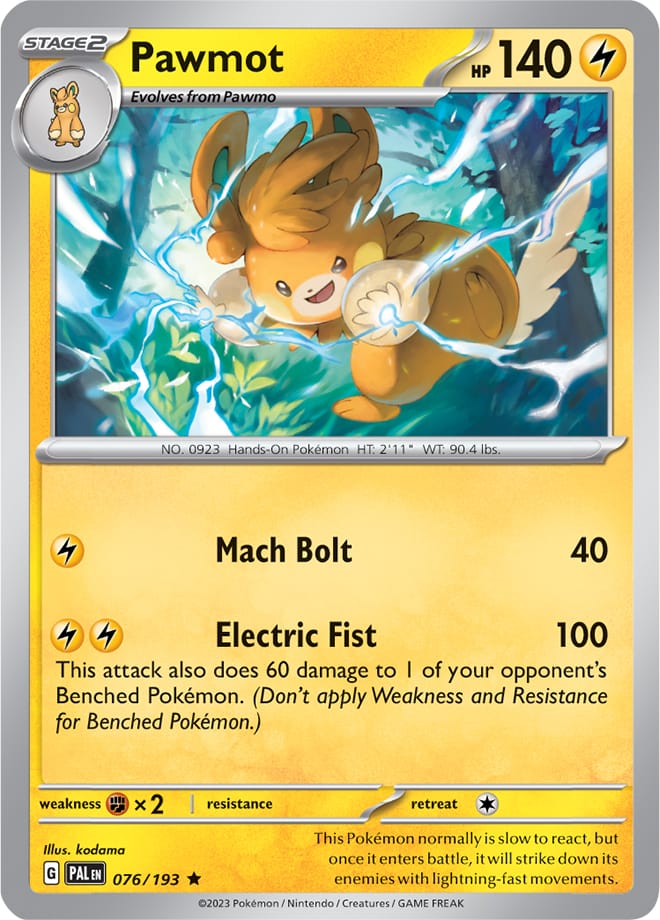 Pawmot 076/193 Rare Reverse Holo