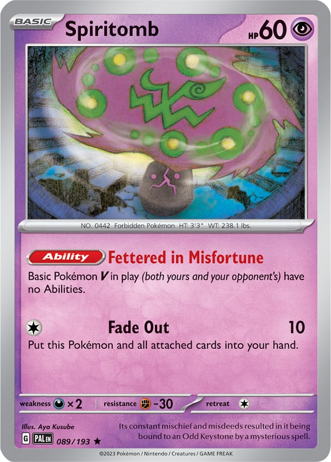 Spiritomb 089/193 Rare Holo
