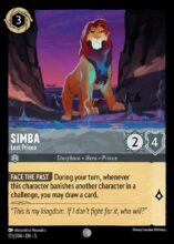 173/204 Simba - Lost Prince Lorcana Shimmering Skies Common