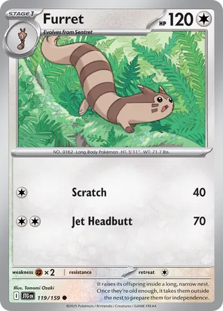119/159 JTG-ENG Journey Together Furret Common
