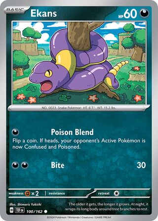 100/162 Ekans Pokemon Temporal Forces Common