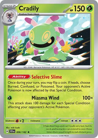 006/142 Stellar Crown SCR Cradily Rare