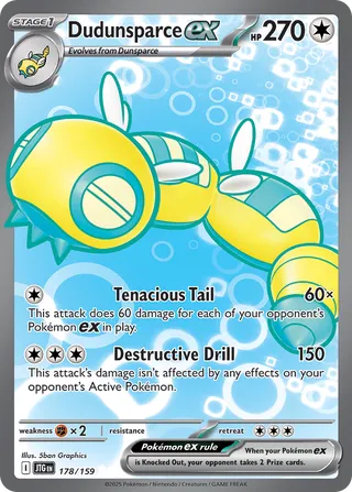 178/159 JTG-ENG Journey Together Dudunsparce ex Ultra Rare