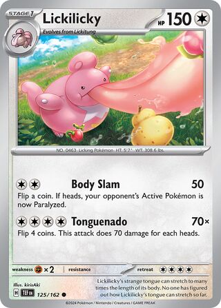 125/162 Lickilicky Pokemon Temporal Forces Common REVERSE HOLO