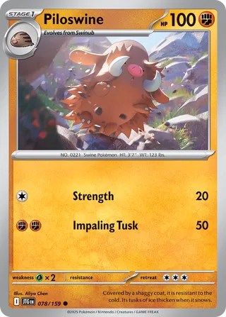 078/159159 JTG-ENG Journey Together Piloswine Common