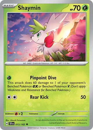 013/162 Shaymin Pokemon Temporal Forces Uncommon