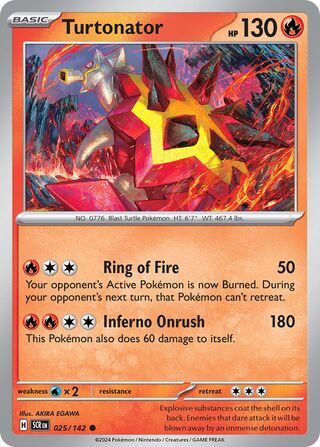 025/142 SCR Stellar Crown Turtonator Common REVERSE HOLO