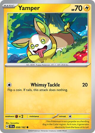 058/162 Yamper Pokemon Temporal Forces Common
