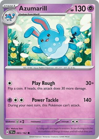 065/162 Azumarill Pokemon Temporal Forces Common