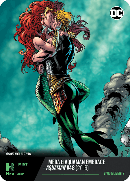 A1 - A46680DC UNLOCK THE MULTIVERSE - CHAPTER 1 ICONIC PHRASES Mera & Aquaman Embrace - Aquaman #48 (2016) Uncommon