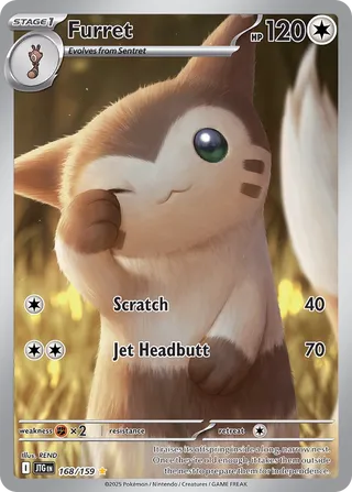 168/159 JTG-ENG Journey Together Furret Illustration Rare