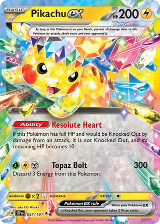 057/191 Surging Sparks Pikachu ex Double Rare