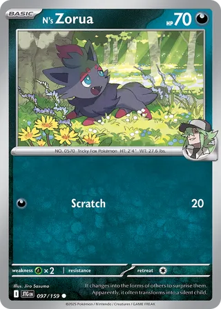 097/159159 JTG-ENG Journey Together N's Zorua Common