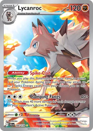 166/159 JTG-ENG Journey Together Lycanroc Illustration Rare