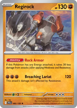 082/159159 JTG-ENG Journey Together Regirock Rare
