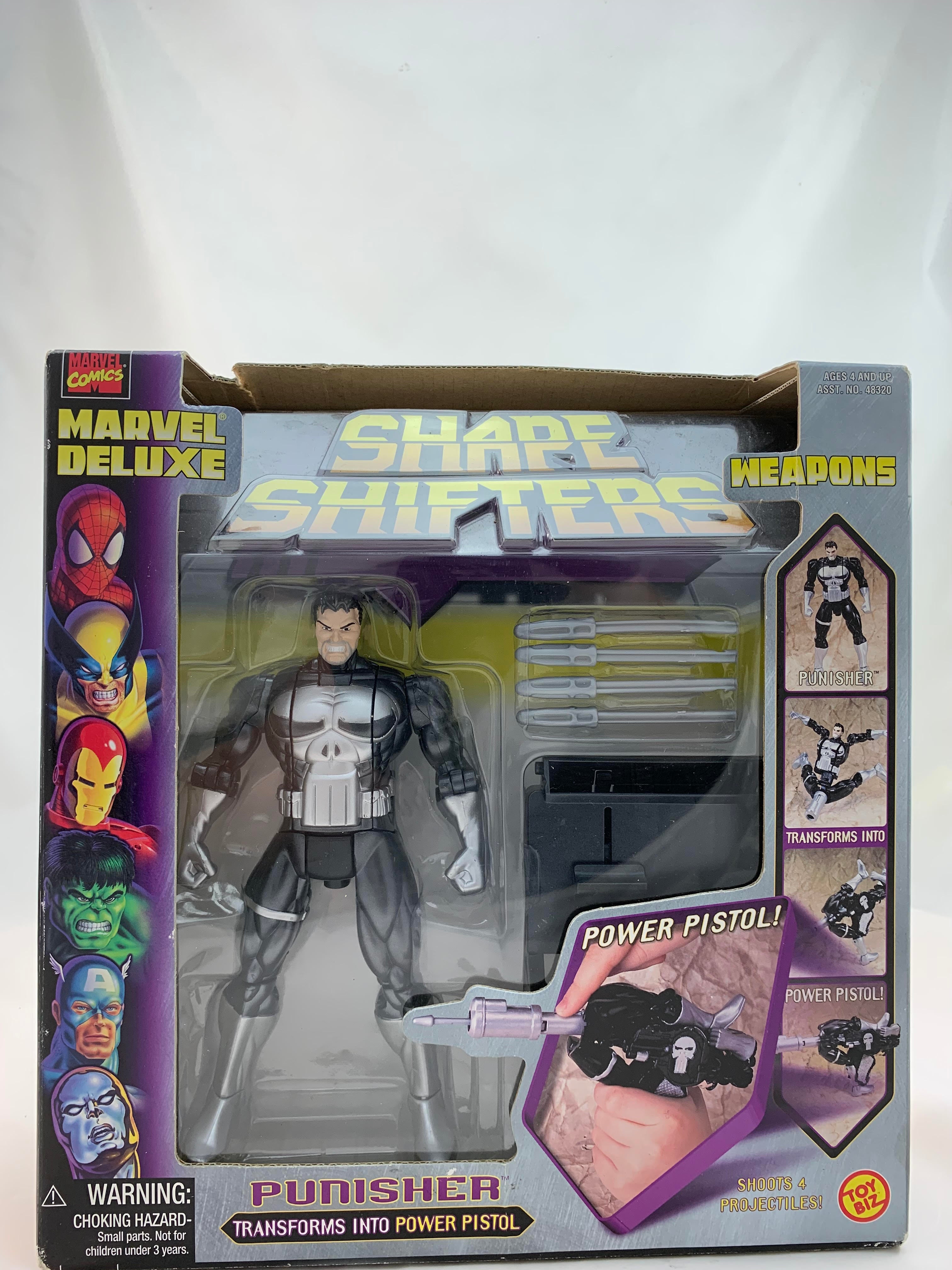 Toy Biz MIB Marvel deluxe action figure Punisher Shape Shifter, Transforms  into a gun 1999