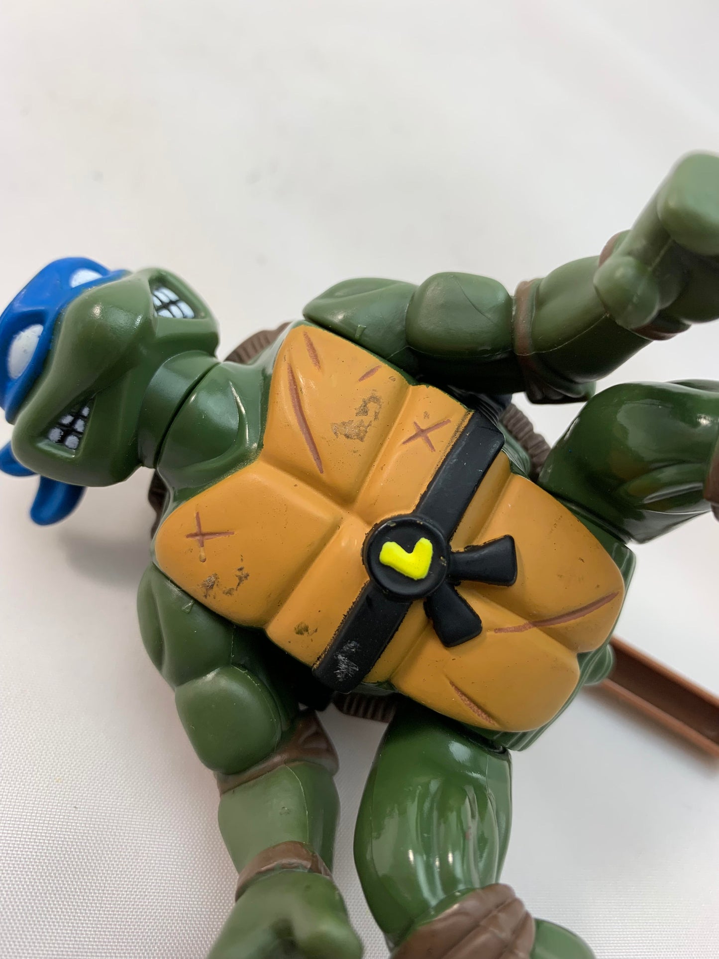 Playmates TEENAGE MUTANT TURTLES TMNT JUMPING NINJA ACTION LEO LEONARDO 1993 - Loose