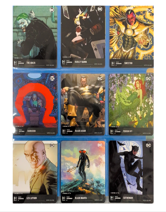 HRO Chapter 1 Common Set - SUPER VILLAINS 9 cards ( Unscanned ) - Collectible Trading Cards