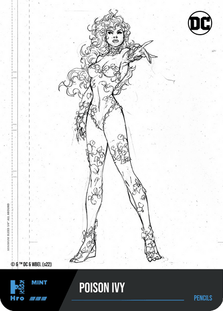 VIVID MOMENTS Poison Ivy SKETCH ART/ PENCILS HRO  Chapter 2 BLACK ADAM Physical & Digital Superior