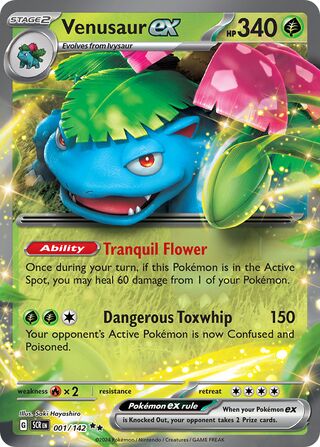 001/142 SCR Stellar Crown Venusaur ex Double Rare