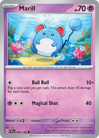 064/162 Marill  Pokemon Temporal Forces  Common