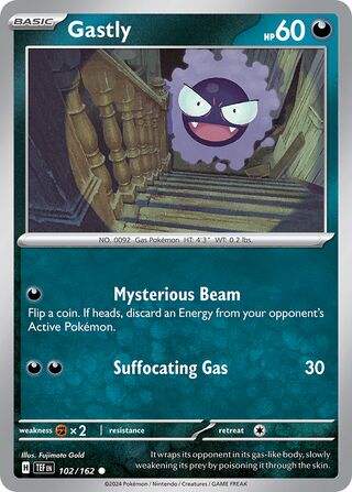 102/162 Gastly  Pokemon Temporal Forces  Common