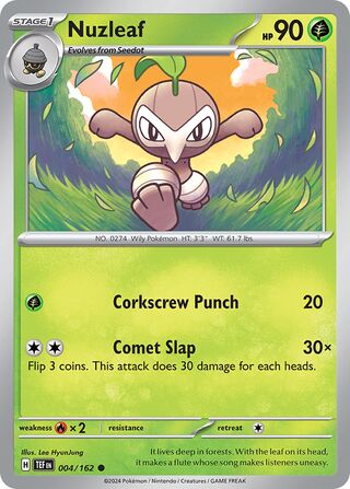 004/162 Nuzleaf  Pokemon Temporal Forces  Common