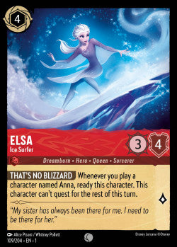 Elsa - Ice Surfer Disney Lorcana First Chapter Common 109/204